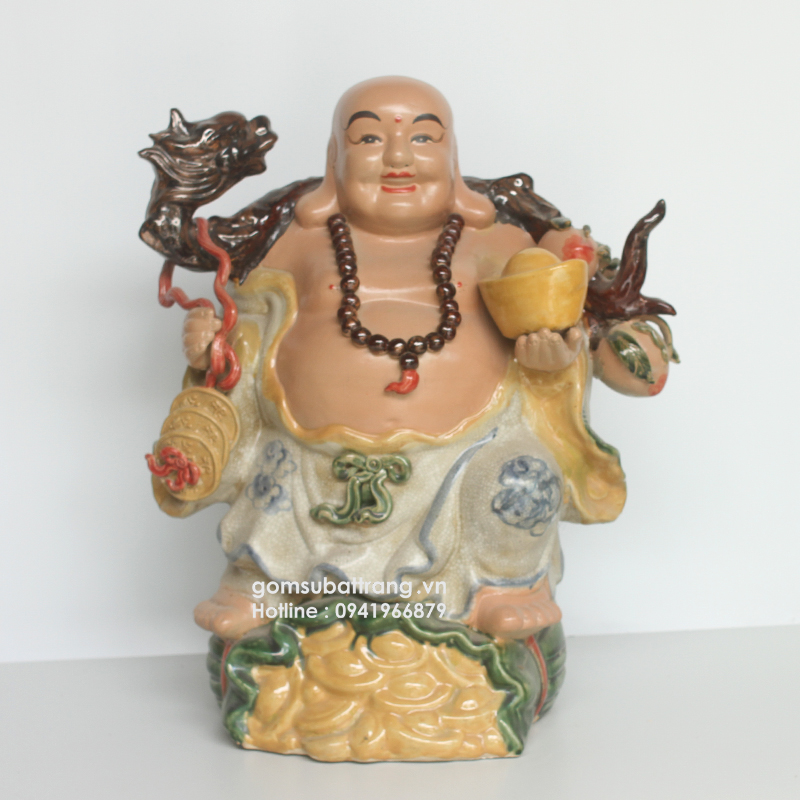 Tượng Phật Di Lặc bằng sứ cao cấp, thiết kế tinh sảo đến từng chi tiết