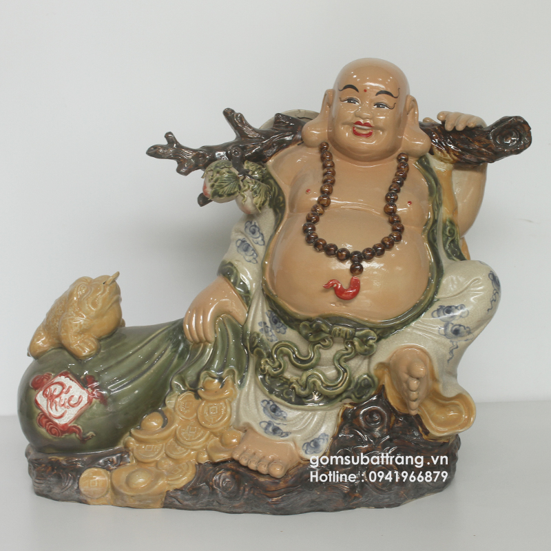 Tượng Phật Di Lặc gôm Bát Tràng cao cấp thu hút tài lộc, kích hoạt vượng khí cho gia chủ 